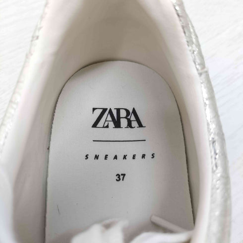 ザラ ZARA メタリックローカットスニーカー レディース 37