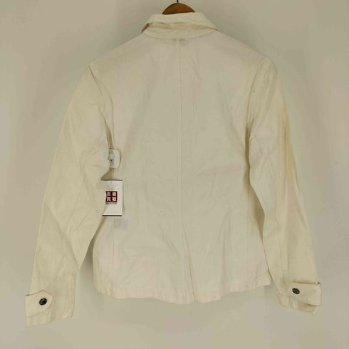 チャップスラルフローレン CHAPS RALPH LAUREN 比翼 ジップアップ ホワイト デニム カバーオール ジャケット レディース import:S