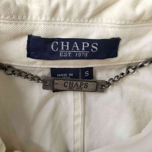 チャップスラルフローレン CHAPS RALPH LAUREN 比翼 ジップアップ ホワイト デニム カバーオール ジャケット レディース import:S