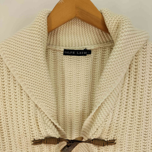 ラルフローレン RALPH LAUREN トグルボタン ショールカラー カシミヤ混 コットン リブニット カーディガン Y2K レディース import:L