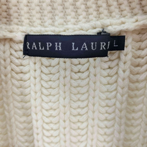 ラルフローレン RALPH LAUREN トグルボタン ショールカラー カシミヤ混 コットン リブニット カーディガン Y2K レディース import:L