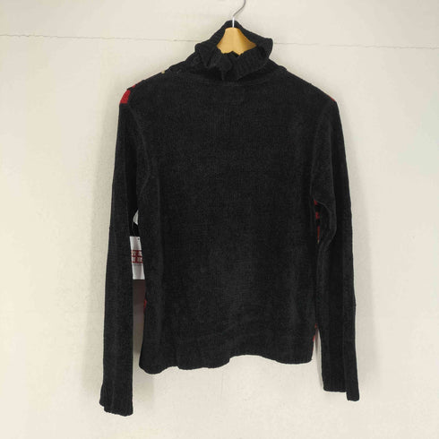 AUGUST SILK チェック柄タートルネックニット メンズ M