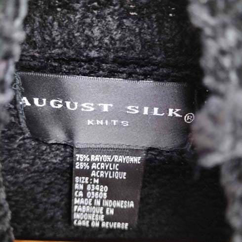 AUGUST SILK チェック柄タートルネックニット メンズ M
