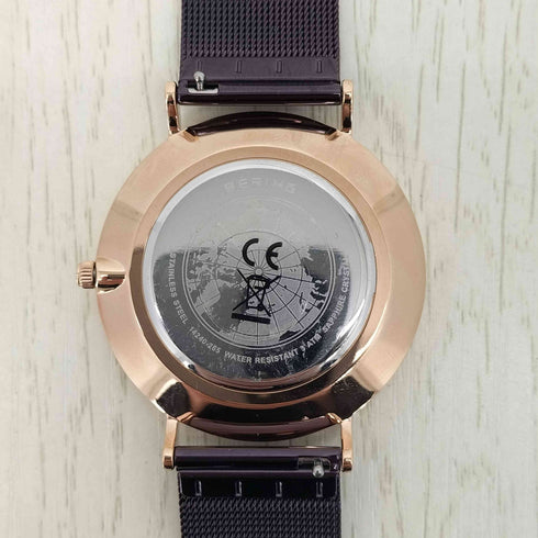 ベーリング BERING Changes 40mm Brown チェンジズ ブラウンレザー&メッシュベルト メンズ FREE