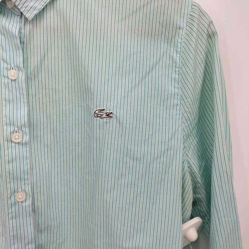 ラコステ LACOSTE 鹿の子刺繍 ストライプ L/S シャツ レディース EUR:40