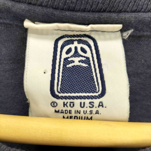 KU 空 90-00S USA製 ハンドサイン プリント L/S Tシャツ メンズ import:M