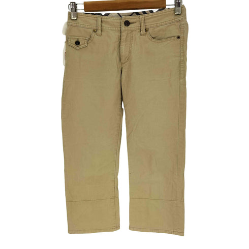 バーバリーブルーレーベル BURBERRY BLUE LABEL クロップド チノ ロールアップ パンツ Y2K レディース 36