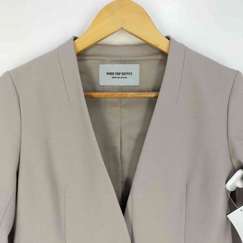 ワークトリップアウトフィッツグリーンレーベル リラクシング WORK TRIP OUTFITS GREEN LABEL RELAXING CSTR ノーカラージャケット レディース JPN:S