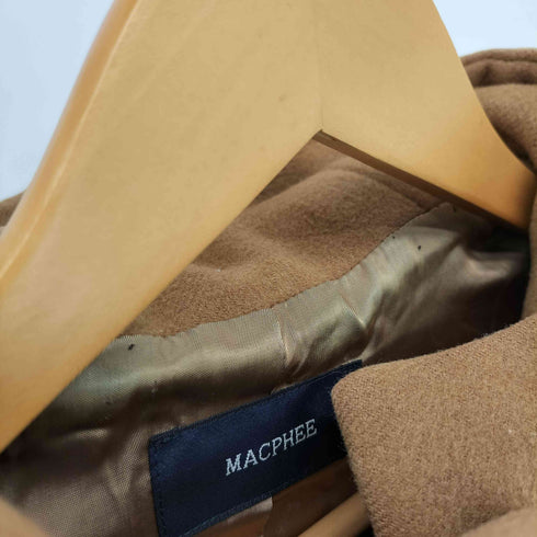 マカフィー MACPHEE フーデッド 比翼 メルトンコート レディース JPN:38