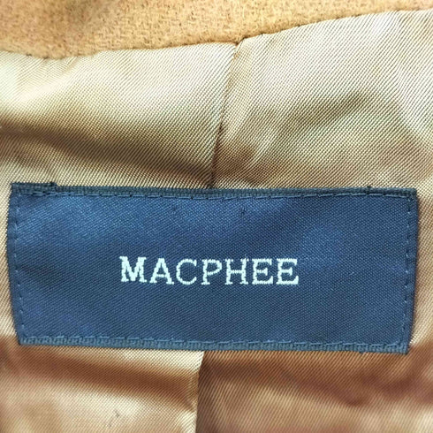 マカフィー MACPHEE フーデッド 比翼 メルトンコート レディース JPN:38