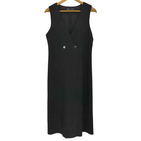 ザラ ZARA ダブルブレストフェイクスエードジャンパースカート レディース import:S