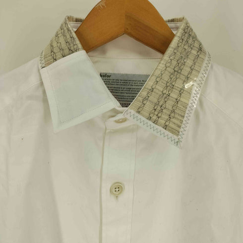 カラー kolor 22SS REGULAR COLLAR OXFORD SHIRT 80/2 オックスフォード シャツ メンズ JPN:3