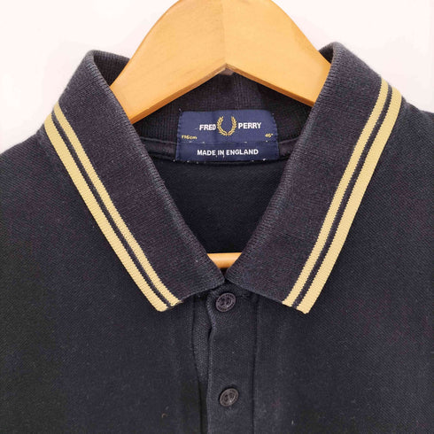 フレッドペリー FRED PERRY イングランド製 月桂樹ロゴ 金刺繍 S/S 鹿の子ポロシャツ メンズ 46
