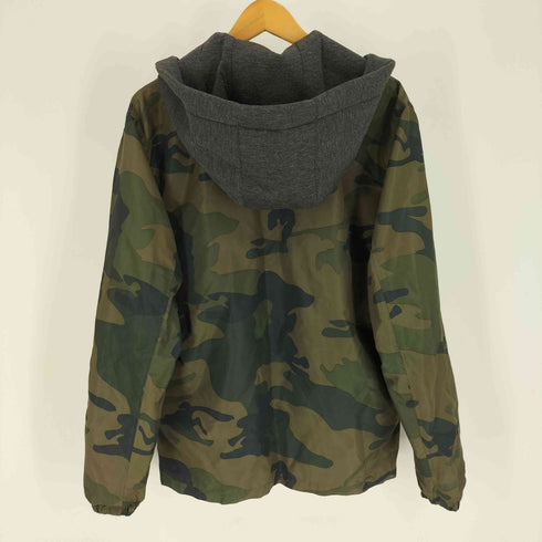 ザラ ZARA カモ柄 2WAY フーデッド スナップボタン ナイロン ジャケット メンズ
