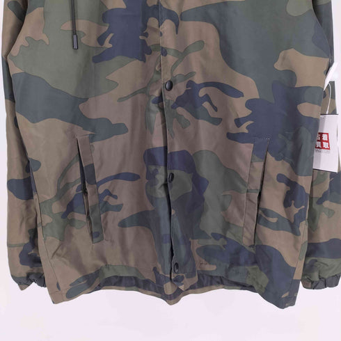 ザラ ZARA カモ柄 2WAY フーデッド スナップボタン ナイロン ジャケット メンズ