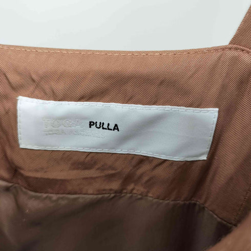 トーガプルラ TOGA PULLA 20AW レーヨン グースフェザーフリル ショルダーバックル ノースリーブワンピース レディース JPN:36