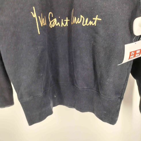 イヴサンローラン Yves Saint Laurent 90S MODE プリント クルーネック スウェット メンズ import:M