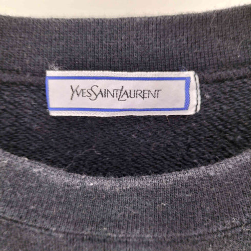 イヴサンローラン Yves Saint Laurent 90S MODE プリント クルーネック スウェット メンズ import:M