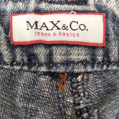 マックスアンドコー MAX & CO. ベイカーポケット フロントギミック ダメージ加工 ローライズ バギー デニム パンツ Y2K レディース 38