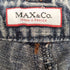 マックスアンドコー MAX & CO. ベイカーポケット フロントギミック ダメージ加工 ローライズ バギー デニム パンツ Y2K レディース 38