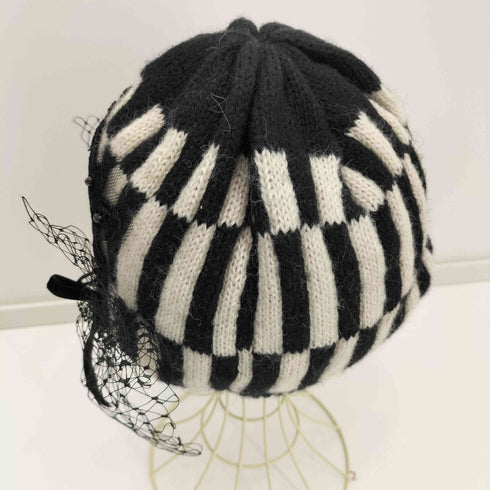 バライロノボウシ Barairo no Boushi フリル 刺繍 ウールアルパカ混 ビーニー レディース