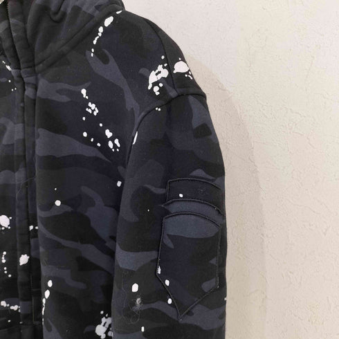 TAVERNITI SO JEANS チョコチップカモ ダブルジップフーディ UNIVERSAL ZIPPER Y2K メンズ import:M