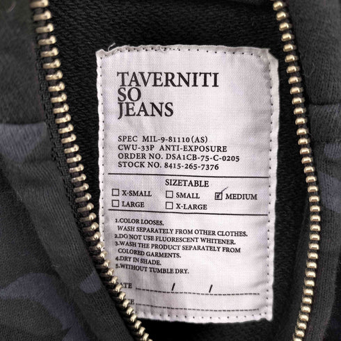 TAVERNITI SO JEANS チョコチップカモ ダブルジップフーディ UNIVERSAL ZIPPER Y2K メンズ import:M