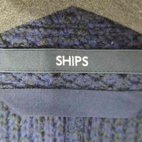 シップス SHIPS SC: TEXBRID(R) ハニカム メッシュ ローゲージ 2ボタン ジャケット サマーニット メンズ S