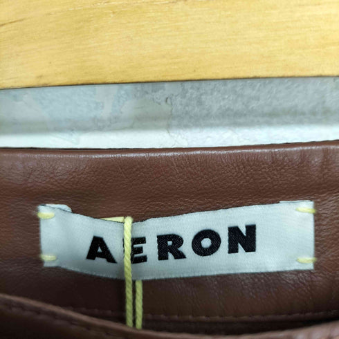 アーロン AERON 23AW レザーミニスカート レディース 34