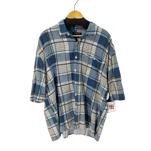 トラスト TRUST リネン混オーバーサイズS/Sボックス開襟シャツ メンズ import:XXL