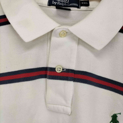 ポロバイラルフローレン Polo by RALPH LAUREN 90s- ポニー刺繍ボーダー柄ポロシャツ メンズ JPN:XXL