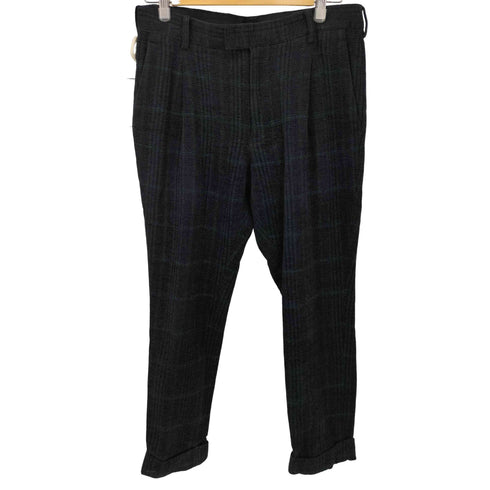 サカイ Sacai 14AW アクリル ウール チェック ロールアップ テーパード トラウザーズパンツ メンズ JPN:2