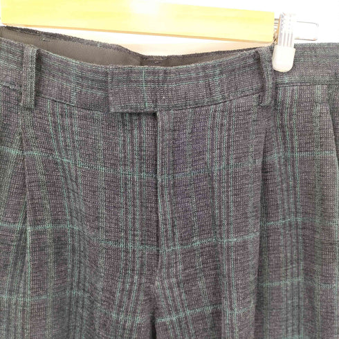 サカイ Sacai 14AW アクリル ウール チェック ロールアップ テーパード トラウザーズパンツ メンズ JPN:2