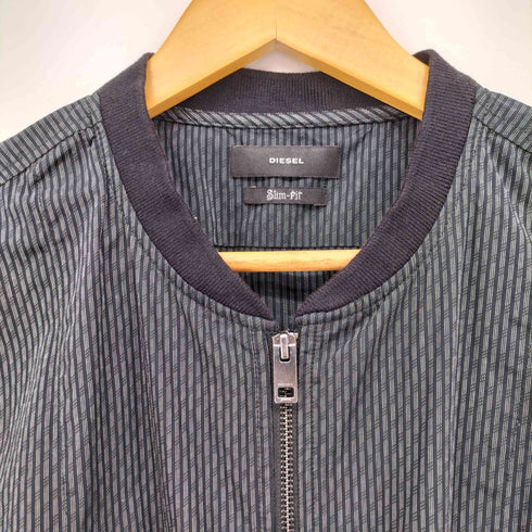 ディーゼル DIESEL SLIM-FIT 総柄 ジップアップ シャツ ジャケット メンズ