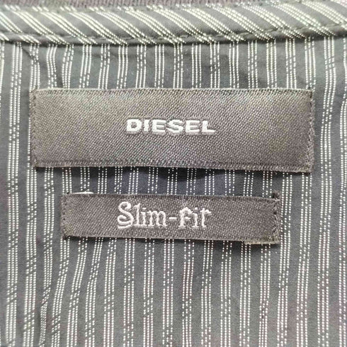 ディーゼル DIESEL SLIM-FIT 総柄 ジップアップ シャツ ジャケット メンズ