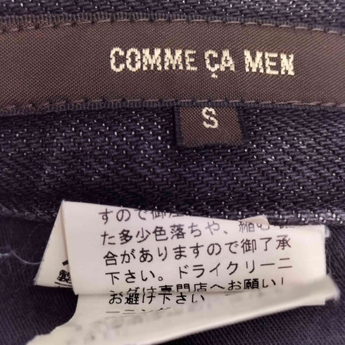 コムサメン COMME CA MEN ジップデザイン ブラックデニムパンツ メンズ JPN:S S