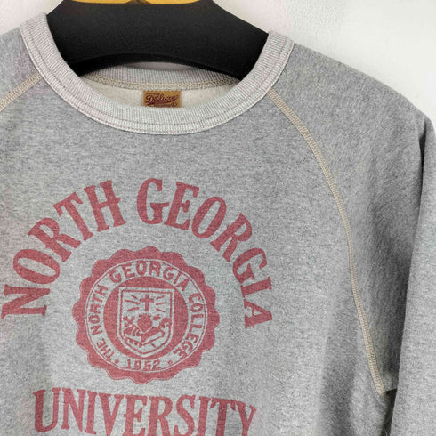 デラックス DELUXE 60s HEAVY SWEATER SPECIAL ORDER NORTH GEORGIA プリントラグランクルースウェット メンズ JPN:L