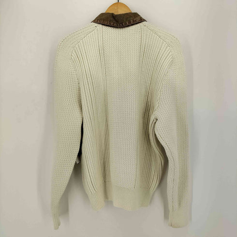 ディーゼル DIESEL HALF ZIP K-ELPASO SWEATER WITH DENIM POLO NECK メンズ import:L