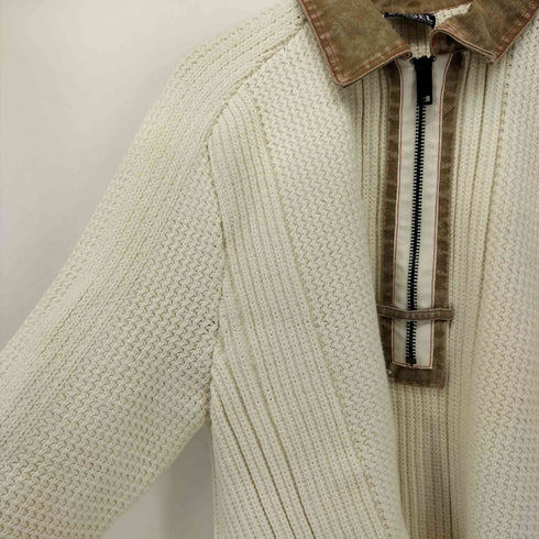 ディーゼル DIESEL HALF ZIP K-ELPASO SWEATER WITH DENIM POLO NECK メンズ import:L