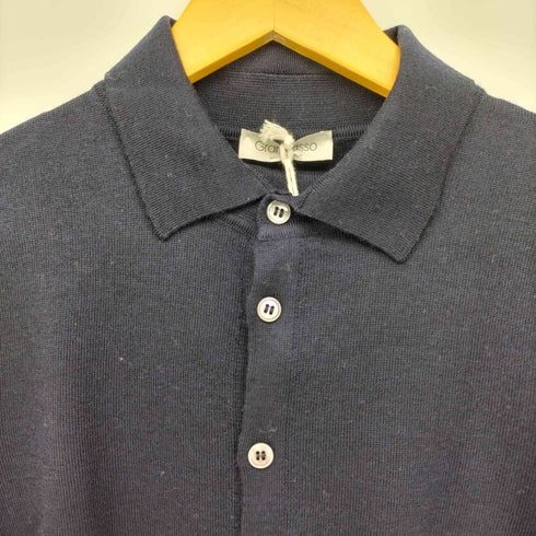 グランサッソ Gran Sasso イタリア製 MERINO 12G POLO メンズ M/L