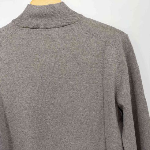 グランサッソ Gran Sasso イタリア製 ダブルZIP スタンドカラー ドライバーズ ニット メンズ M/L