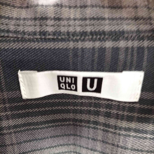 ユニクロユー UNIQLO U フランネルオーバーサイズチェックシャツ メンズ JPN:L