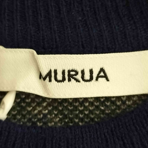ムルーア MURUA バイカラーパターンニット レディース FREE