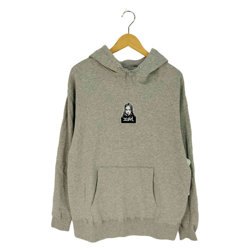 エックスガール X-girl FACE EMBROIDERY SWEAT HOODIE フェイス エンブロイダリー スウェット フーディー プルオーバーパーカー レディース import:M