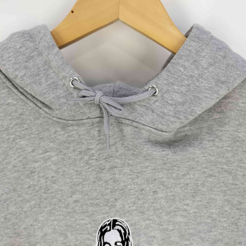 エックスガール X-girl FACE EMBROIDERY SWEAT HOODIE フェイス エンブロイダリー スウェット フーディー プルオーバーパーカー レディース import:M