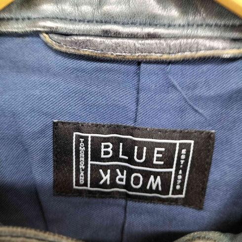 ブルーワーク BLUE WORK ラムレザーシングルライダースジャケット レディース JPN:S