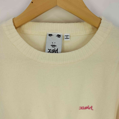エックスガール X-girl CREW KNIT TOP クルー ニット トップ レディース ONE SIZE