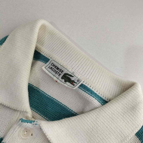 シュミーズラコステ CHEMISE LACOSTE ワニワッペンボーダー コットン ニットポロ メンズ 4