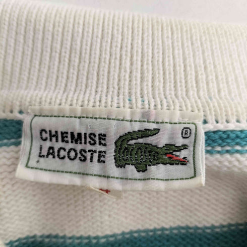 シュミーズラコステ CHEMISE LACOSTE ワニワッペンボーダー コットン ニットポロ メンズ 4