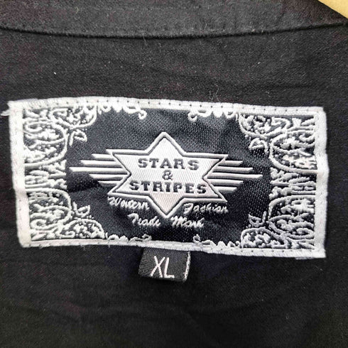 STARS&STRIPES スウェード調 ウエスタンシャツ メンズ import:XL